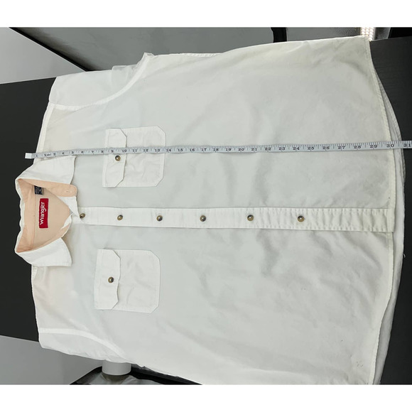 Mens Wrangler White Short Sleeve Size Extra Large - Picture 8 of 9